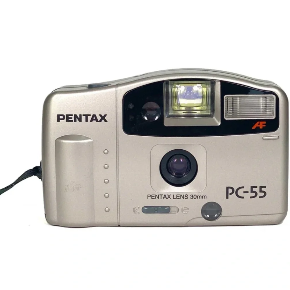 Pentax PC-55 35mm Film Camera 30mm Fixed Lens auto Rewind, New condition